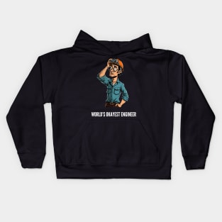 World's Okayest Construction Engineer v1 Kids Hoodie